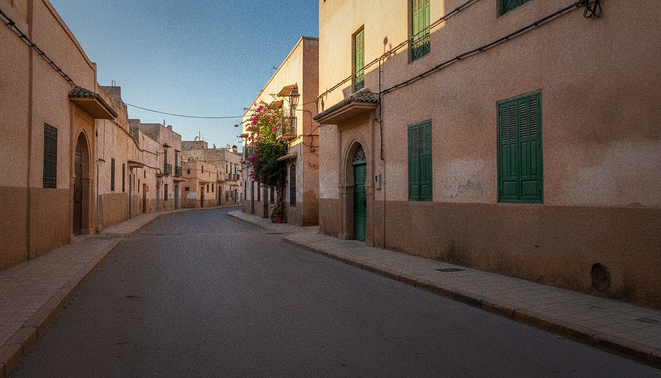 Rue du centre-ville d'Oujda, dans le nord-est du Maroc