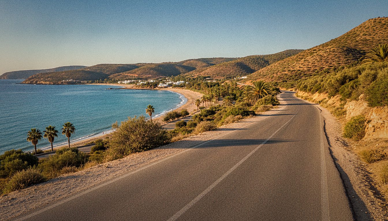 Route reliant Oujda à la côte méditerranéenne et à Saïdia