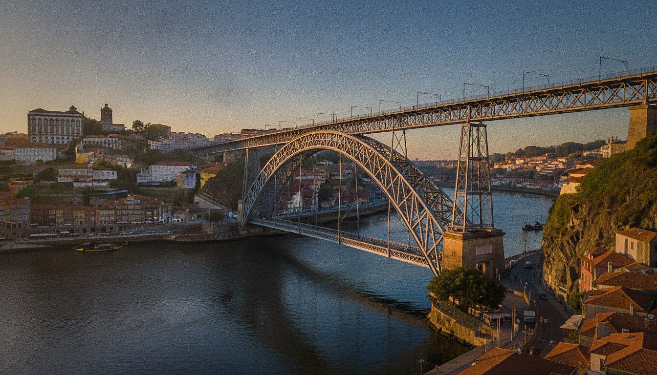 Pont Dom Luís I au-dessus du Douro entre Porto et Vila Nova de Gaia